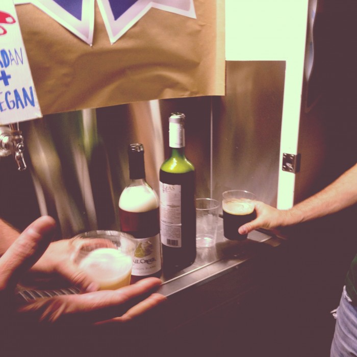 There were plenty of empty bottles around so we made due